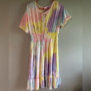 Pastel Tie Dye Dress - Large